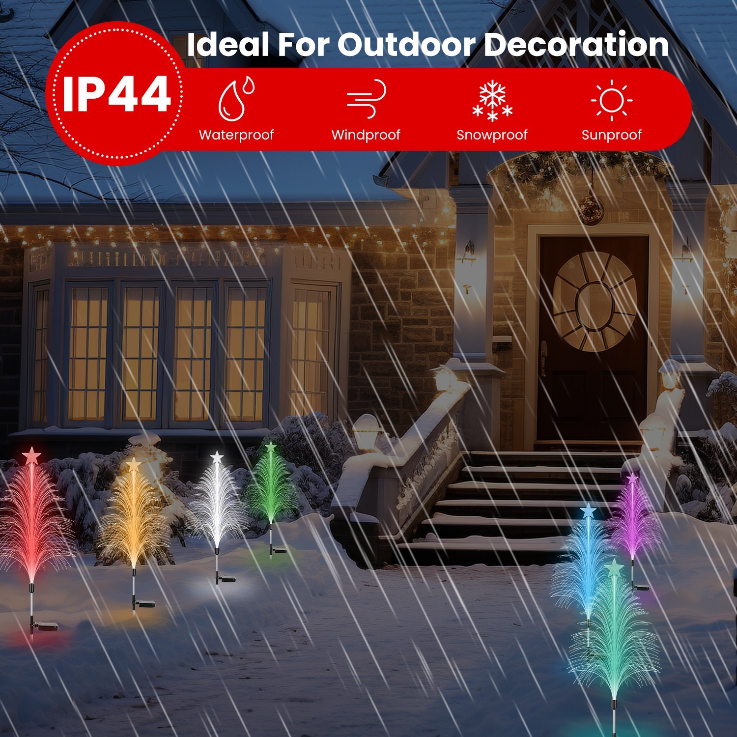4Pack 7 Color Changing Solar Christmas Tree Lights Outdoor Optical Fiber Stake Lights Cedar Tree Lights With Topper Star IP44 Waterproof For Garden Yard Pathway Lawn 8 0333fad6 cd45 4747 8f0f 37c317f9ed17.jpg