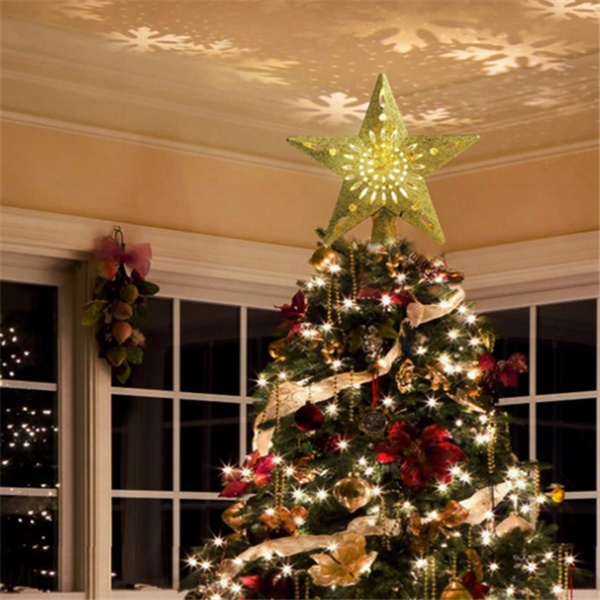 Christmas Tree Top Light Star Snowflake Shape LED Laser Projector Lights Christmas Tree Ornament 9 1913422243174.jpg