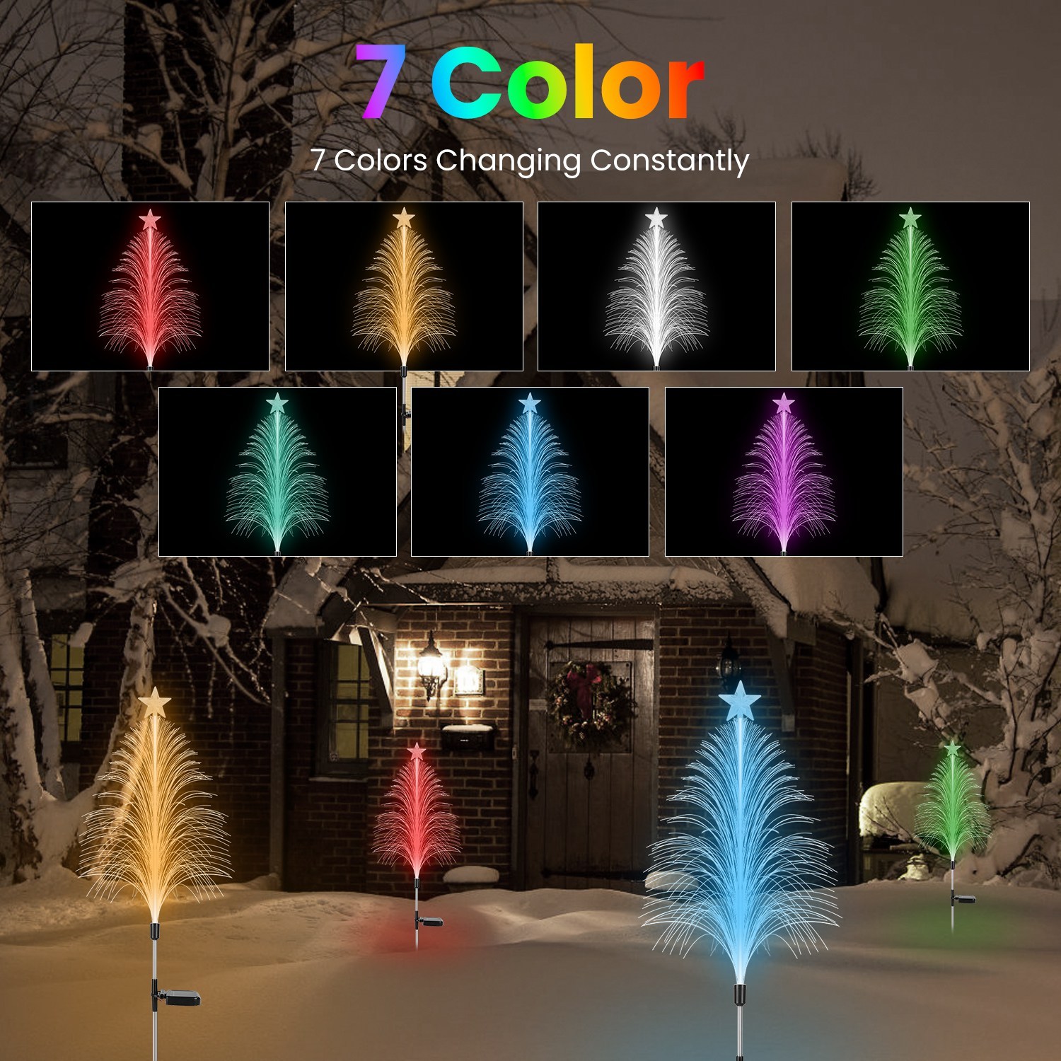 4Pack 7 Color Changing Solar Christmas Tree Lights Outdoor Optical Fiber Stake Lights Cedar Tree Lights With Topper Star IP44 Waterproof For Garden Yard Pathway Lawn 1 62b13702 9e95 4865 895b dd60d291ebc4.jpg