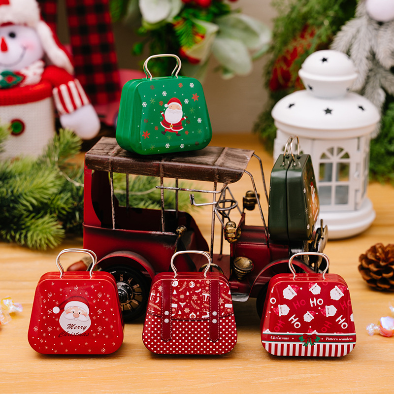 Christmas Decoration Supplies Tinplate Handbag Candy Box 2 Christmas Decoration Supplies Tinplate Handbag Candy Box - Image 2