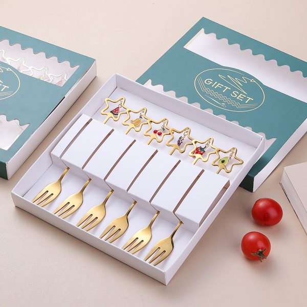 Golden Five-pointed Star Fork Holiday Gift - Image 10