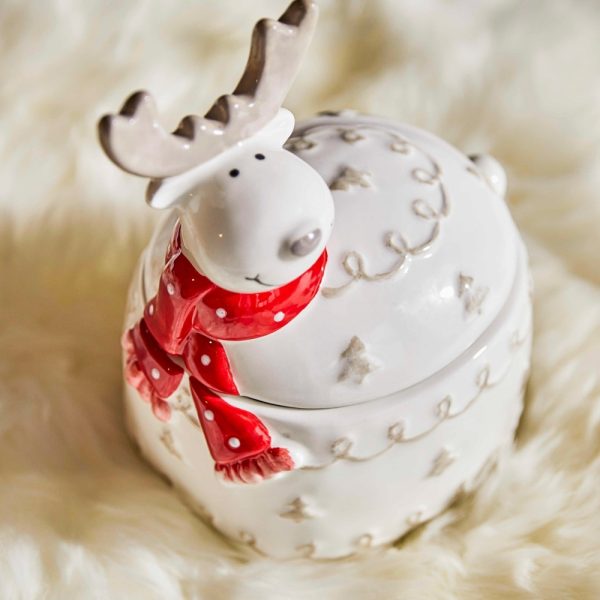 Ceramic Pot Creative Elk-shaped Candy Storage Tank - Image 2