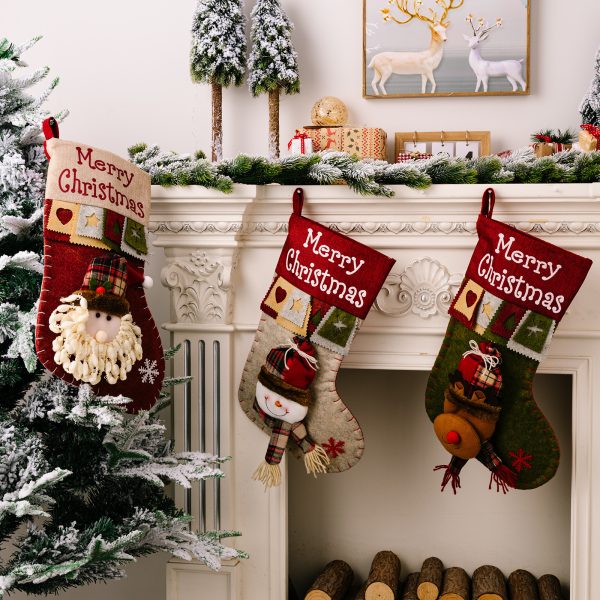 New Christmas Decorative Supplies High-end Cartoon Christmas Decorative Socks Pendant - Image 2