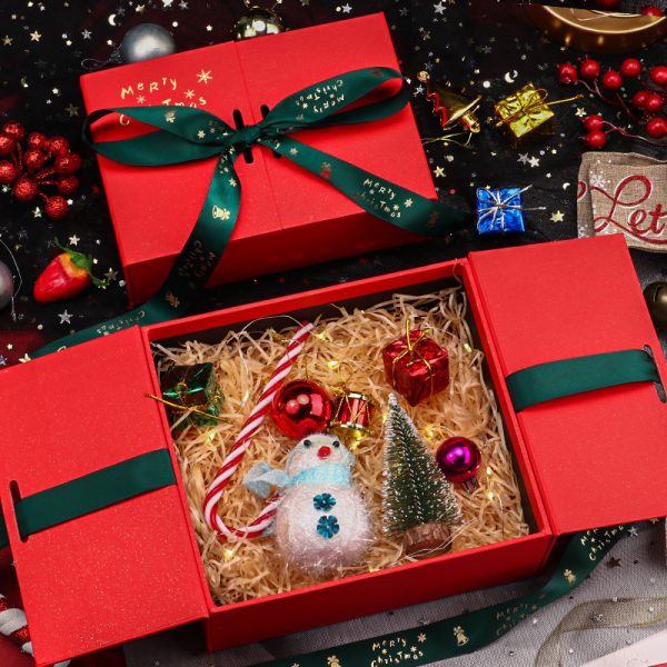 Christmas Double-door Bow Gift Box Packing Box Large - Image 2