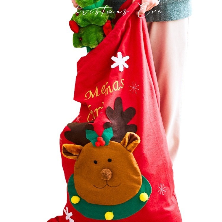 Santa Claus's Large Gift Bags Christmas Eve Candy Gift Bag - Image 5