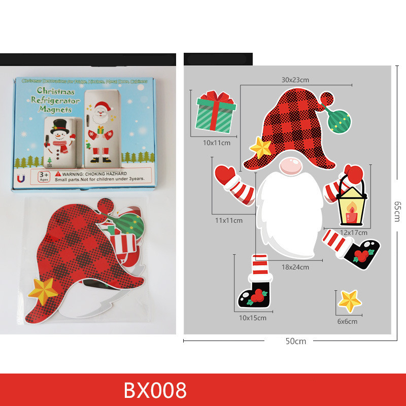 Santa Snowman Fridge Magnet Cute Magnetic Sticker 7 Santa Snowman Fridge Magnet Cute Magnetic Sticker - Image 7