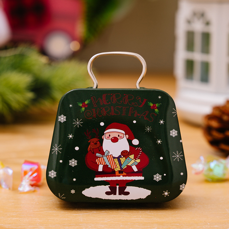 Christmas Decoration Supplies Tinplate Handbag Candy Box 6 Christmas Decoration Supplies Tinplate Handbag Candy Box - Image 6