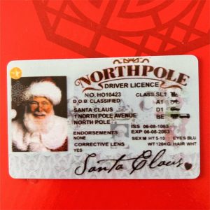 Santa Claus Lost Sled Driving License