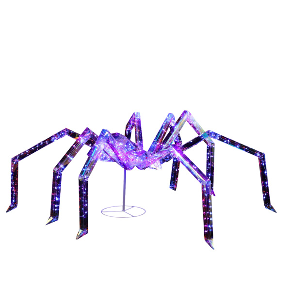 3ft Prism Spider, Illusion, 340 Purple Copper Wire Light, 4.5V 3.6W Halloween Standing Decoration US Specification - Image 5