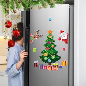 Home 14 Christmas Decoration Refrigerator Sticker Set