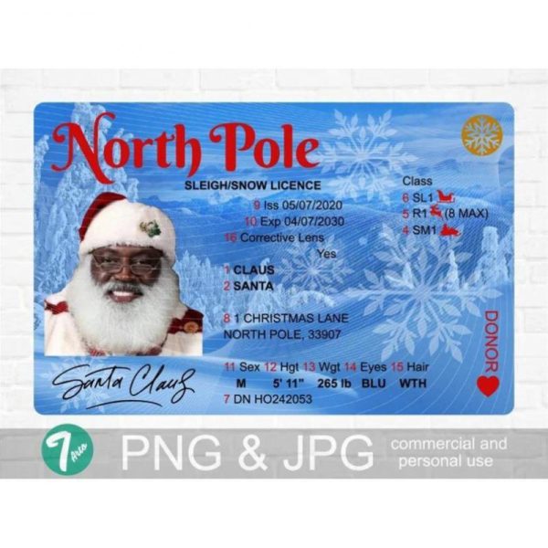 Santa Claus Lost Sled Driving License - Image 2