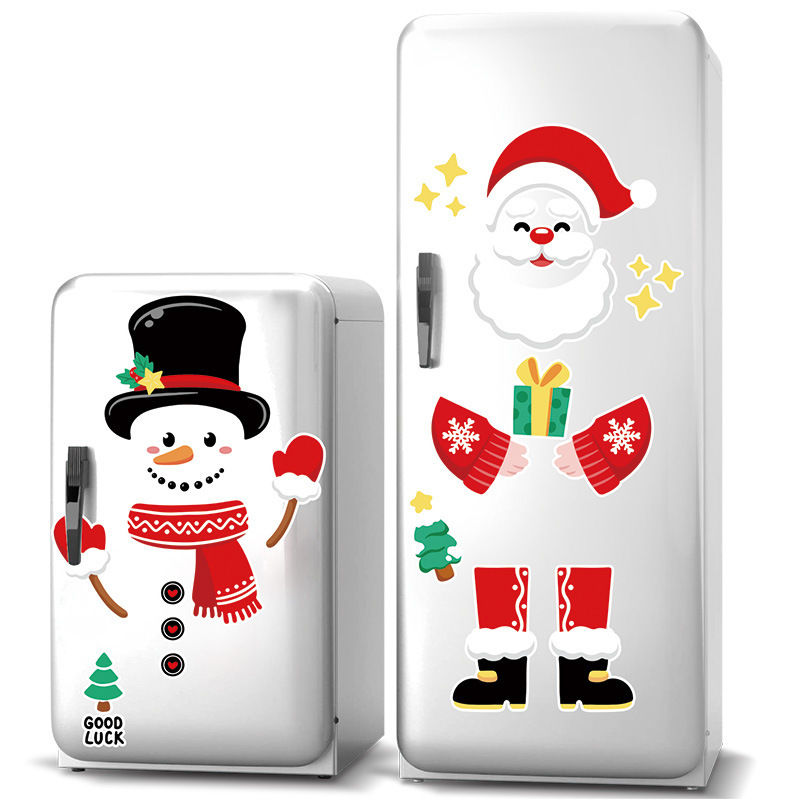 Santa Snowman Fridge Magnet Cute Magnetic Sticker 5 Santa Snowman Fridge Magnet Cute Magnetic Sticker - Image 5