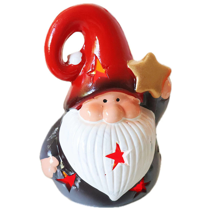 Santa Claus Hollow Ambience Light Christmas Tree Bell Decorative Pendant - Image 8