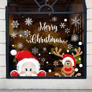 Home 13 Christmas Static Window Sticker Beautify Snowflake Wall Decals