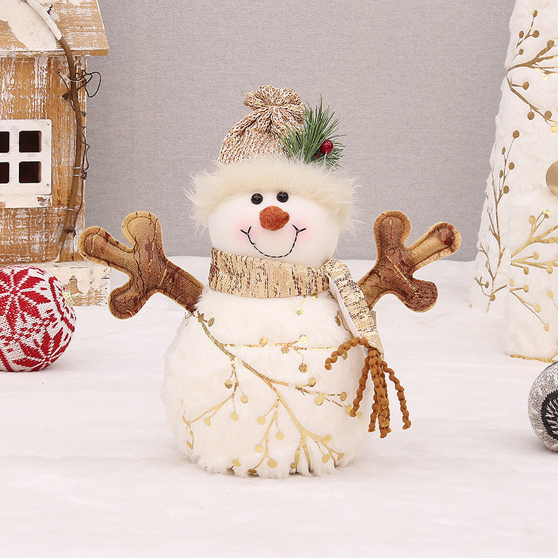 Long Velvet Christmas Snowman Decorative Supplies - Image 3