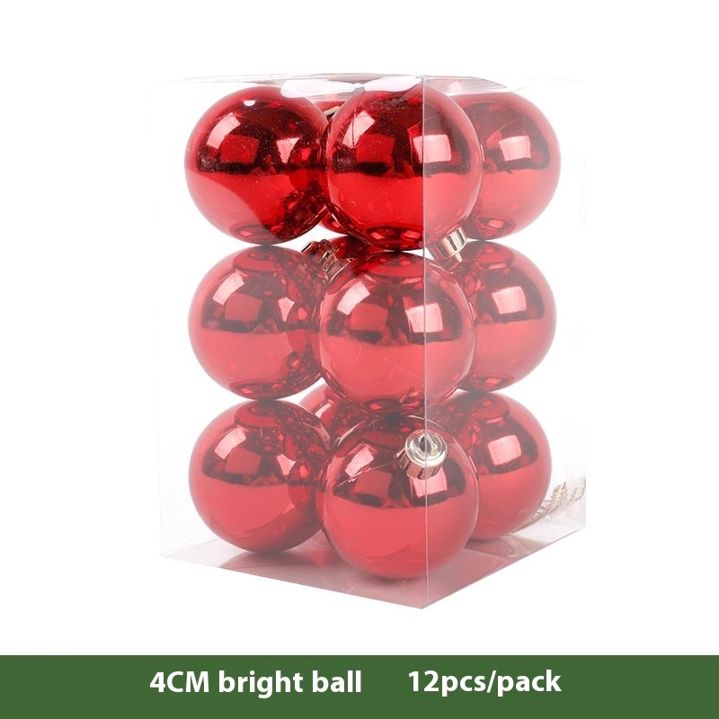 Christmas Decoration Red Ball Electroplating Plastic Christmas Tree Atmosphere Pendant - Image 9