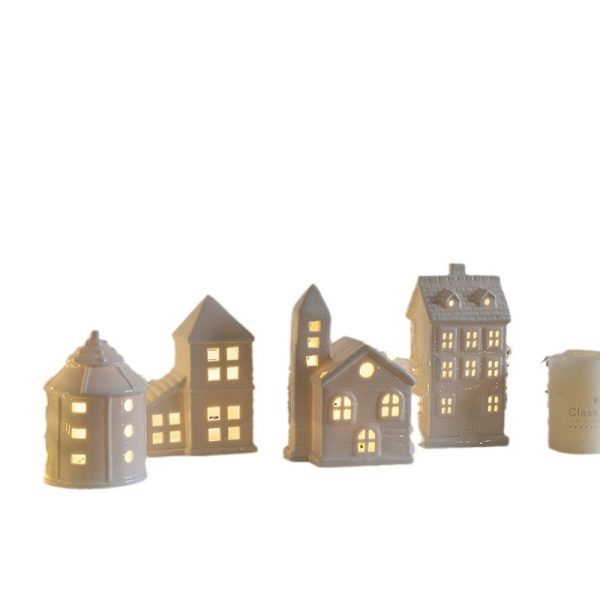Christmas Decoration Ceramic Small House Small Night Lamp Desktop - Image 9