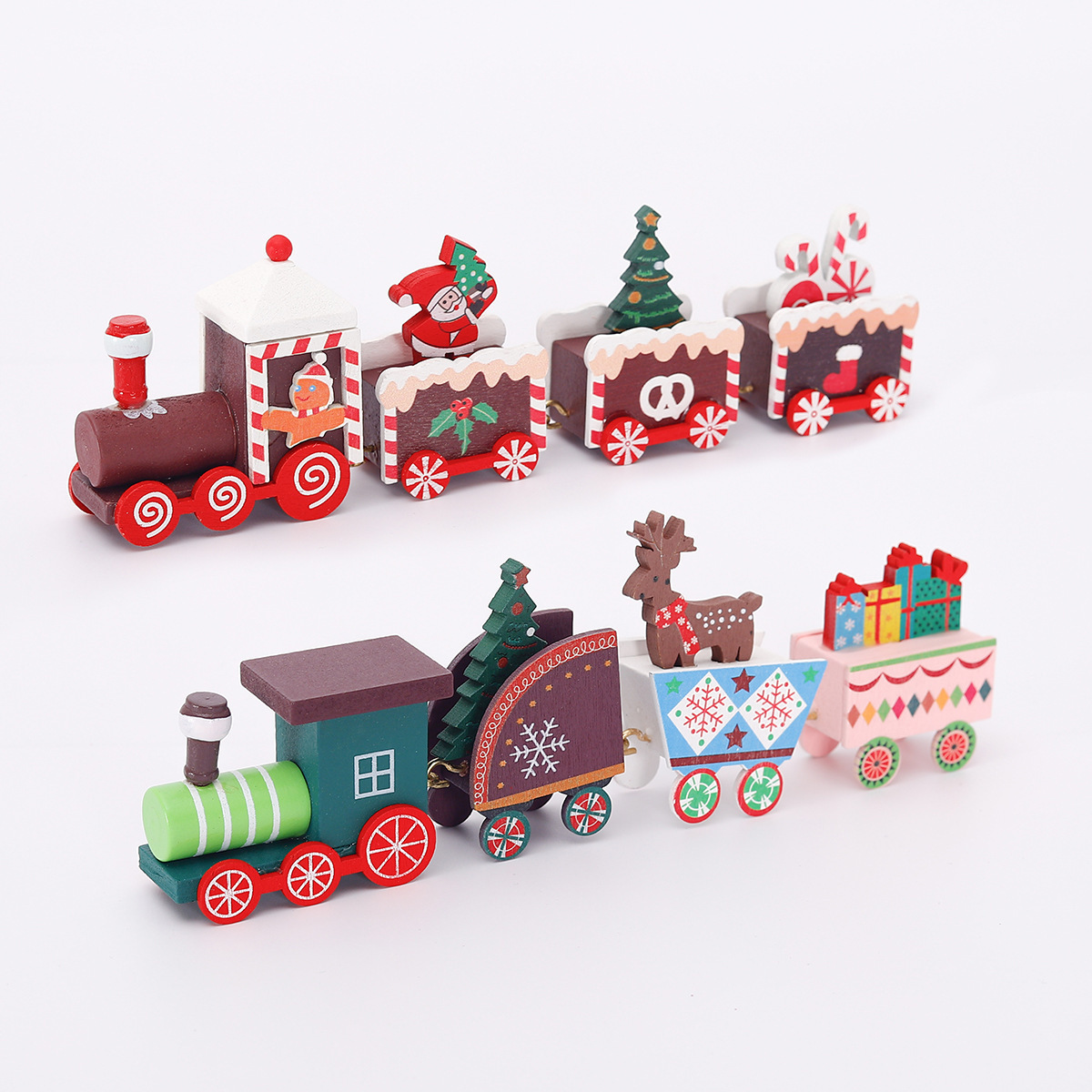 Christmas Decorations Wooden Train Children's Gifts Christmas Small Gifts Window Decoration 7 Christmas Decorations Wooden Train Children's Gifts Christmas Small Gifts Window Decoration - Image 7