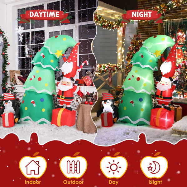 6ft 8 LED Lights Christmas Inflatable Decoration - Image 6