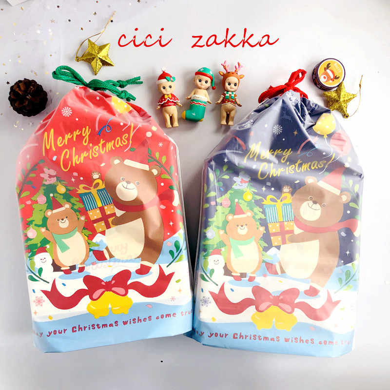 Japanese Style Christmas Drawstring Bear Bag - Image 5