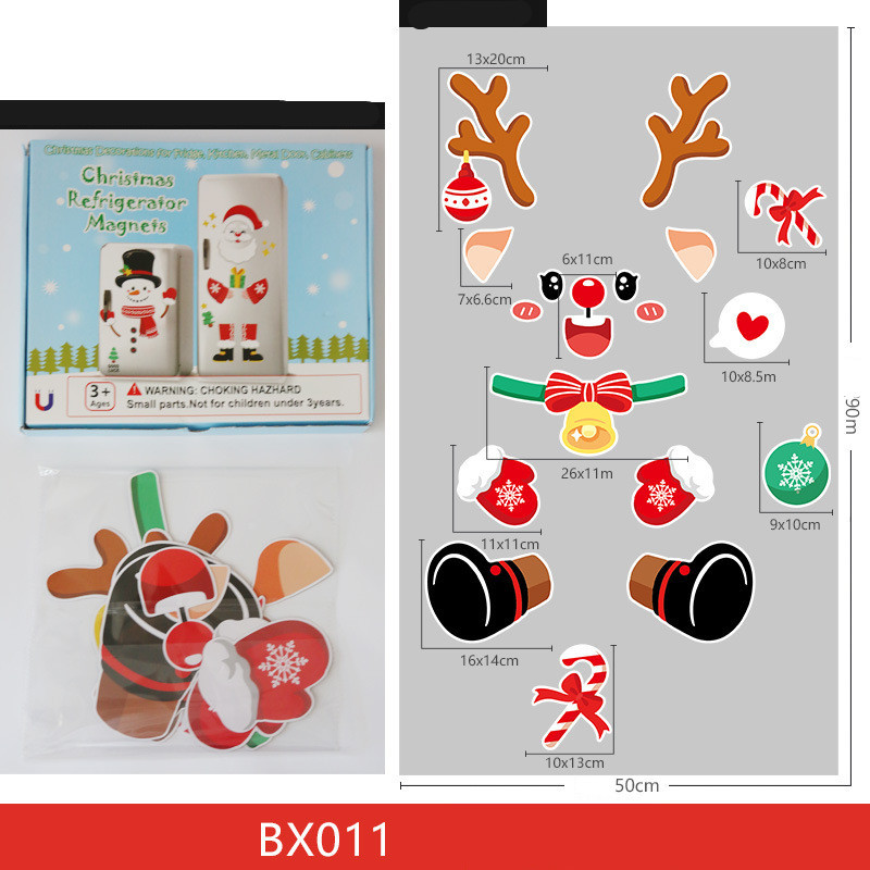 Santa Snowman Fridge Magnet Cute Magnetic Sticker 4 Santa Snowman Fridge Magnet Cute Magnetic Sticker - Image 4