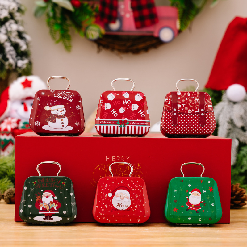 Christmas Decoration Supplies Tinplate Handbag Candy Box 3 Christmas Decoration Supplies Tinplate Handbag Candy Box - Image 3