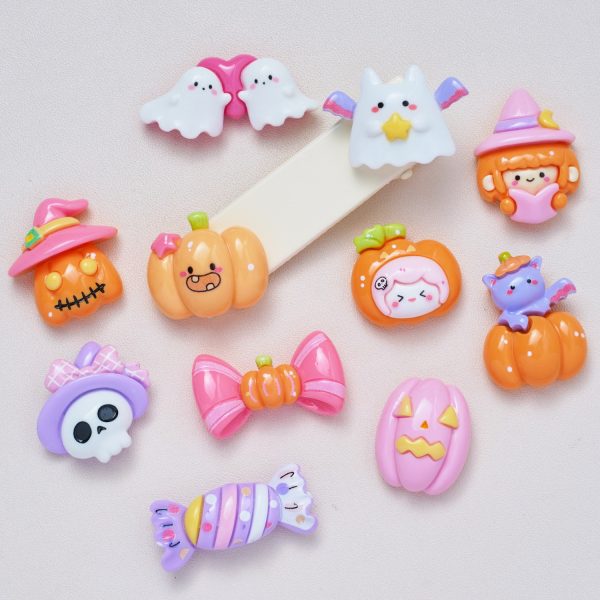 Wansheng Pumpkin New Cartoon Cream Glue Phone Case Bracelet Diy Jewelry Pendant Resin Accessories - Image 7