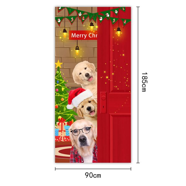 Christmas Curtain Flag Outdoor Photo Puppy Background Hanging Cloth - Image 6