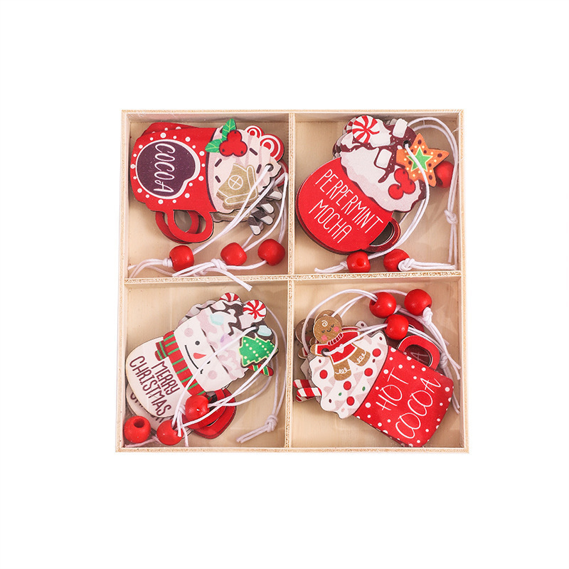 Wooden Gingerbread Man Christmas Decorations Box Pendant - Image 2