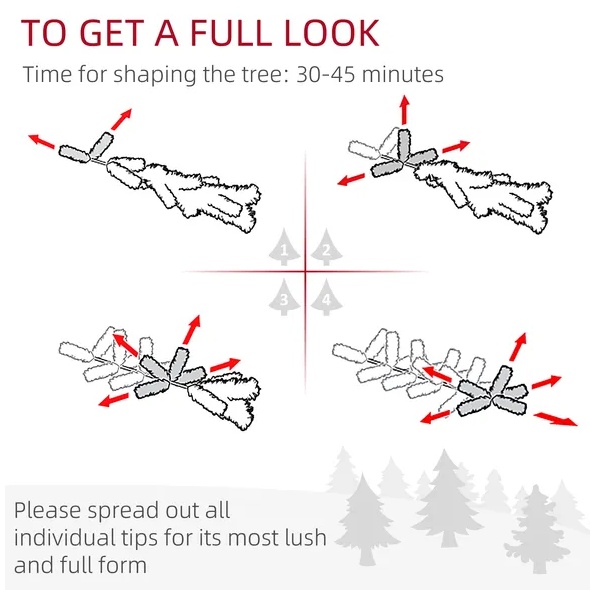 7.5' Tall Unlit Snow Flocked Artificial Christmas Tree Slim Pencil Xmas Tree With Pine Shape And Realistic Branches, Pink - Image 2