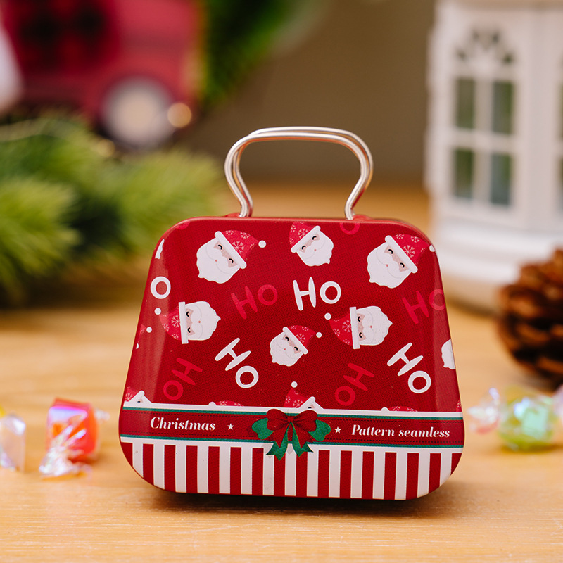 Christmas Decoration Supplies Tinplate Handbag Candy Box 10 Christmas Decoration Supplies Tinplate Handbag Candy Box - Image 10