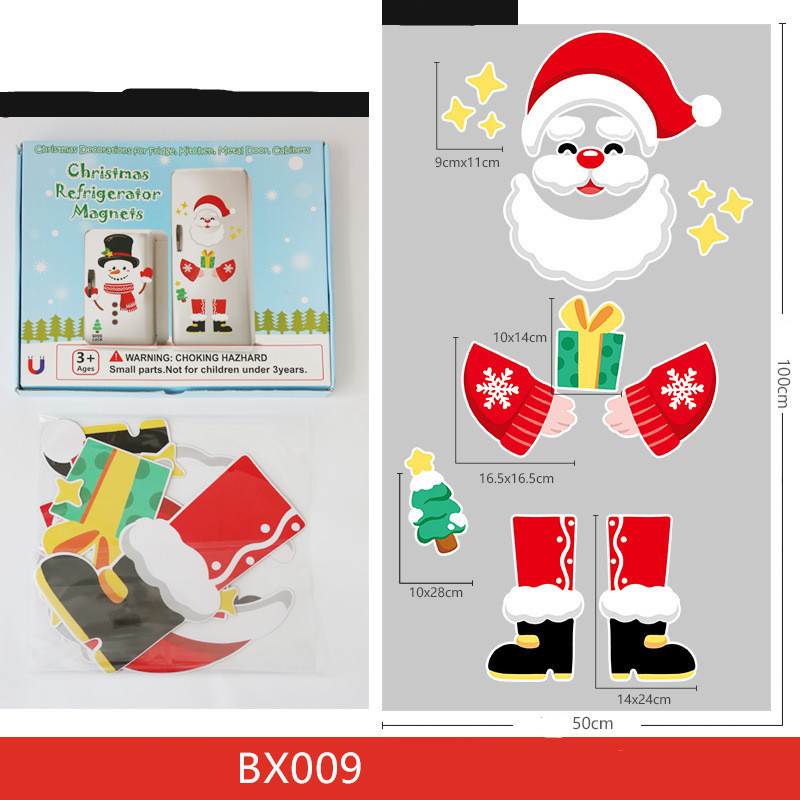 Santa Snowman Fridge Magnet Cute Magnetic Sticker 3 Santa Snowman Fridge Magnet Cute Magnetic Sticker - Image 3