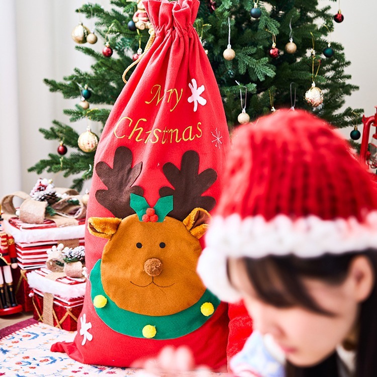 Santa Claus's Large Gift Bags Christmas Eve Candy Gift Bag - Image 7