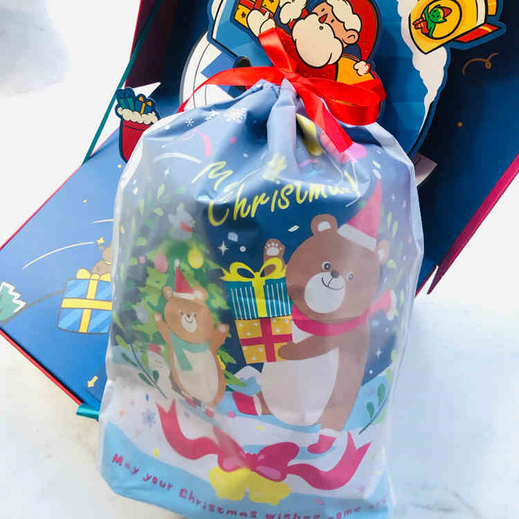 Japanese Style Christmas Drawstring Bear Bag - Image 8