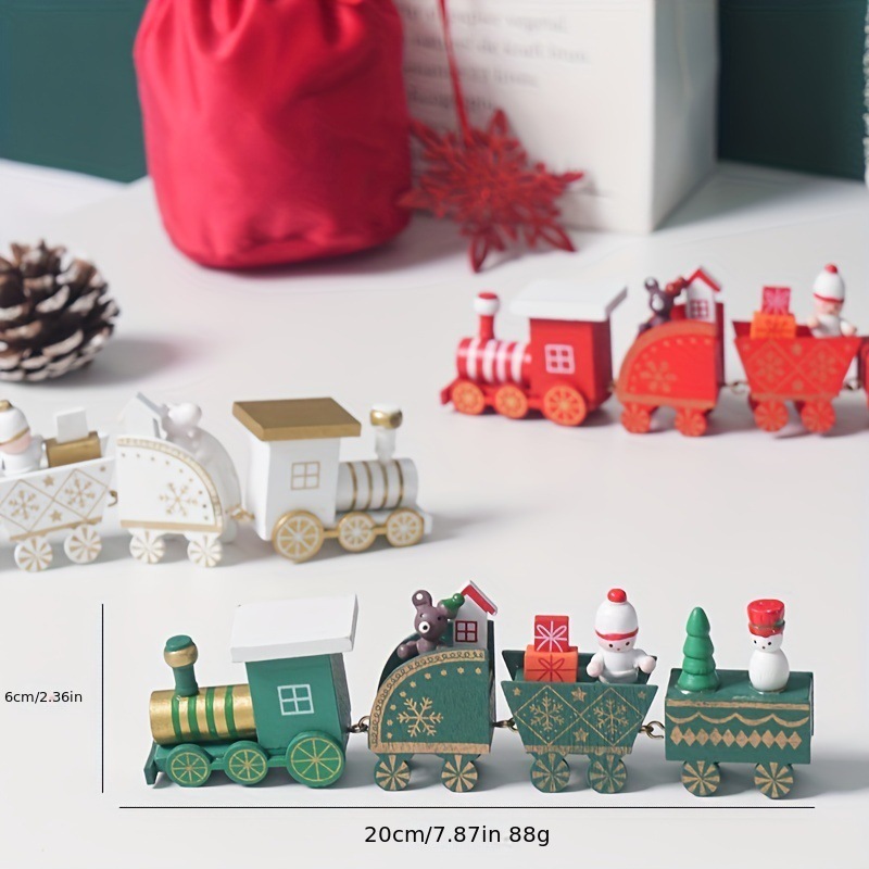 Christmas Decorations Wooden Train Children's Gifts Christmas Small Gifts Window Decoration 9 Christmas Decorations Wooden Train Children's Gifts Christmas Small Gifts Window Decoration - Image 9