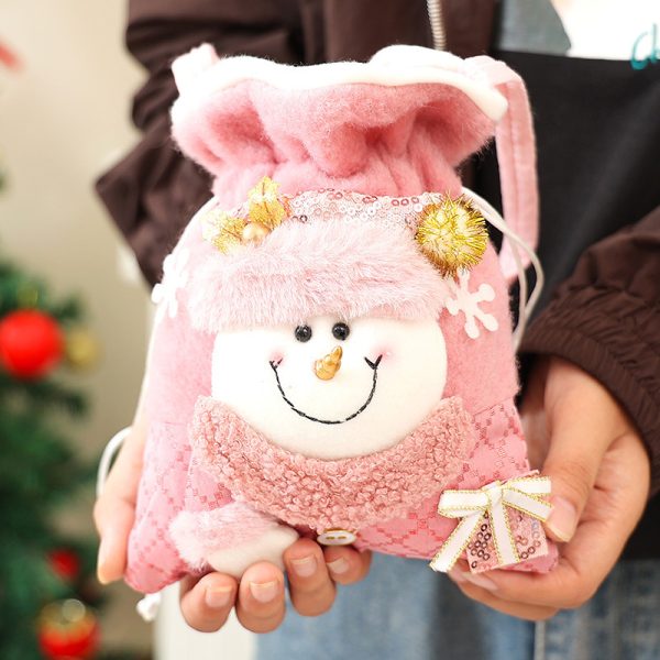 Christmas Children's Handbag Cartoon Snowman Gift Bag Scene Arrange Hangings - Image 2