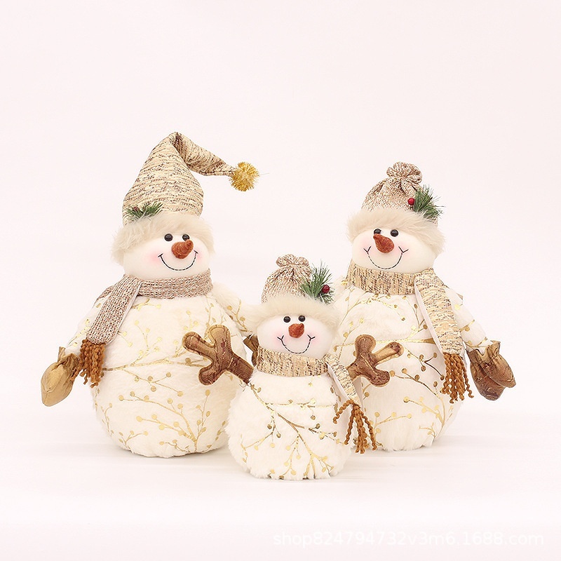 Long Velvet Christmas Snowman Decorative Supplies - Image 6