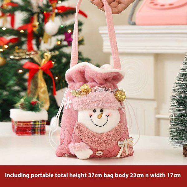 Christmas Children's Handbag Cartoon Snowman Gift Bag Scene Arrange Hangings - Image 8