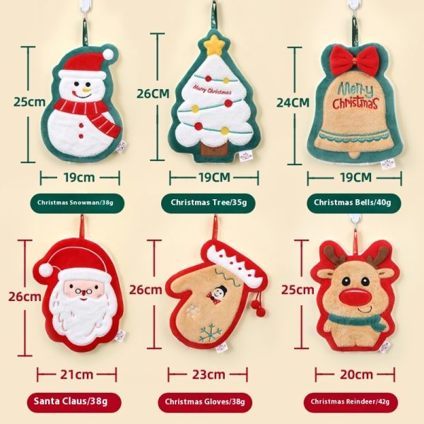 Christmas Hand Towel Hanging Thickened Water-absorbing Quick-drying Rag - Image 10