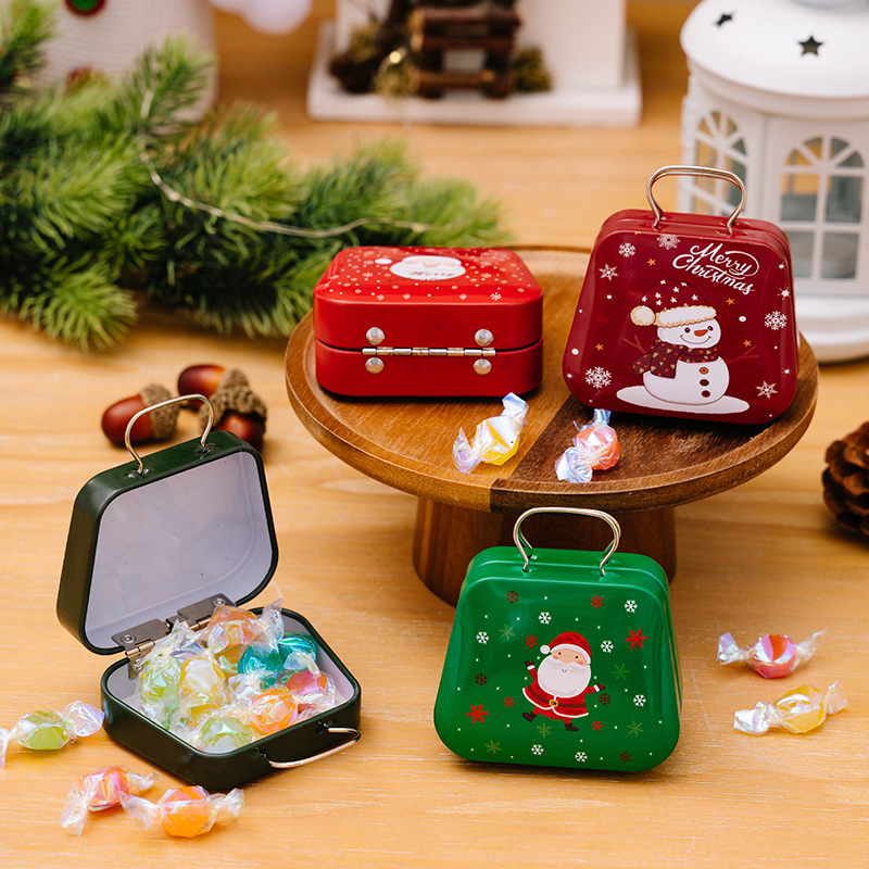 Christmas Decoration Supplies Tinplate Handbag Candy Box 8 Christmas Decoration Supplies Tinplate Handbag Candy Box - Image 8