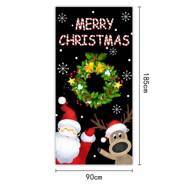Christmas Curtain Flag Outdoor Photo Puppy Background Hanging Cloth - Image 9