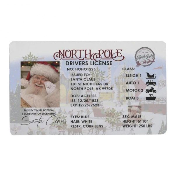 Santa Claus Lost Sled Driving License - Image 4