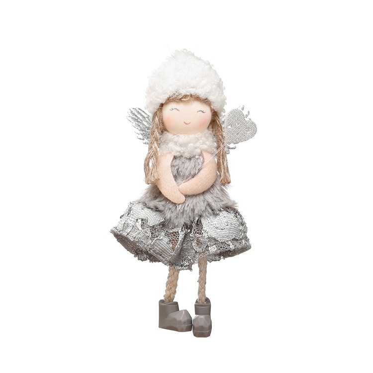 Christmas Lace Angel Doll Christmas Tree Small Pendant Lift Snowflake Girl Christmas Show Window Decorations Accessories - Image 2