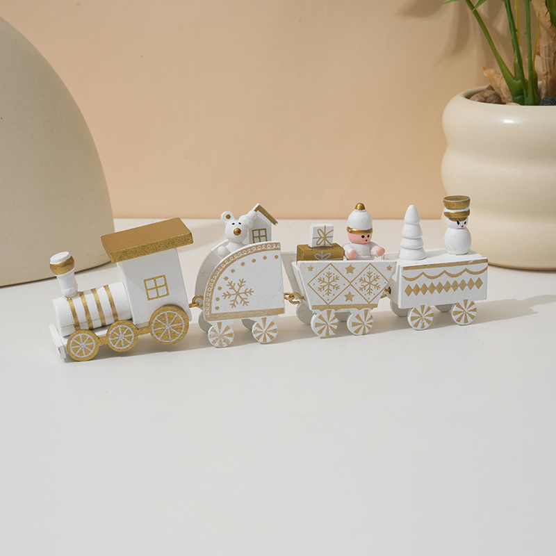 Christmas Decorations Wooden Train Children's Gifts Christmas Small Gifts Window Decoration 8 Christmas Decorations Wooden Train Children's Gifts Christmas Small Gifts Window Decoration - Image 8