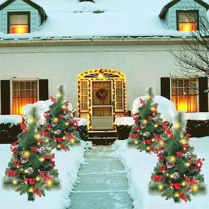 Christmas Solar Christmas Tree Floor Outlet Lawn Lamp Courtyard Landscape Decoration