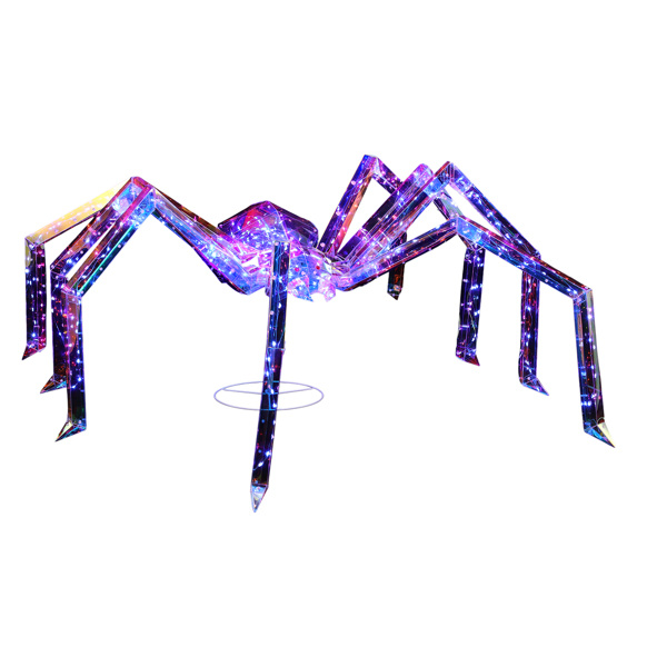 3ft Prism Spider, Illusion, 340 Purple Copper Wire Light, 4.5V 3.6W Halloween Standing Decoration US Specification - Image 7