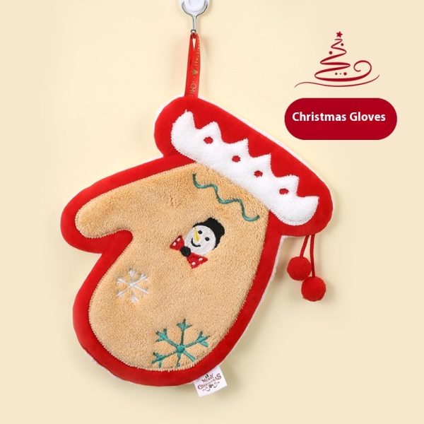 Christmas Hand Towel Hanging Thickened Water-absorbing Quick-drying Rag - Image 3