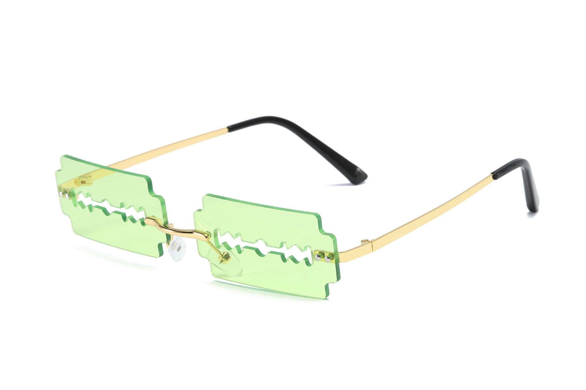 Trimming Sunglasses Women's Metal Rimless Sunglasses - Image 6