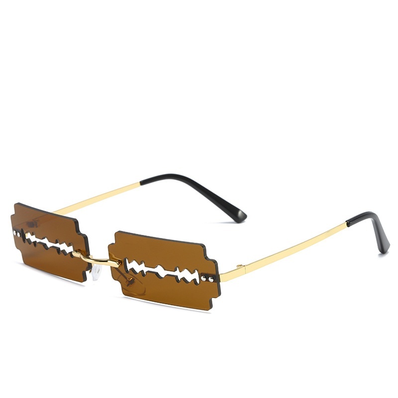 Trimming Sunglasses Women's Metal Rimless Sunglasses - Image 4