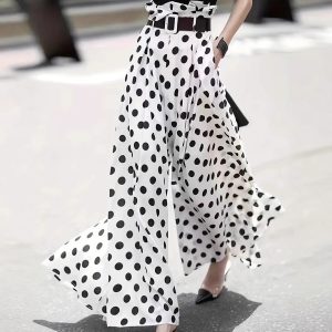 Women's Bohemian Ruffled Wide-leg Pants